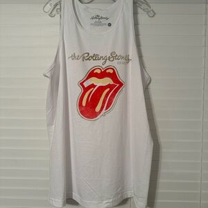 The ROLLING STONES CLASSIC TONGUE PUNK ROCK Band Tank Top T Shirt Tee XL